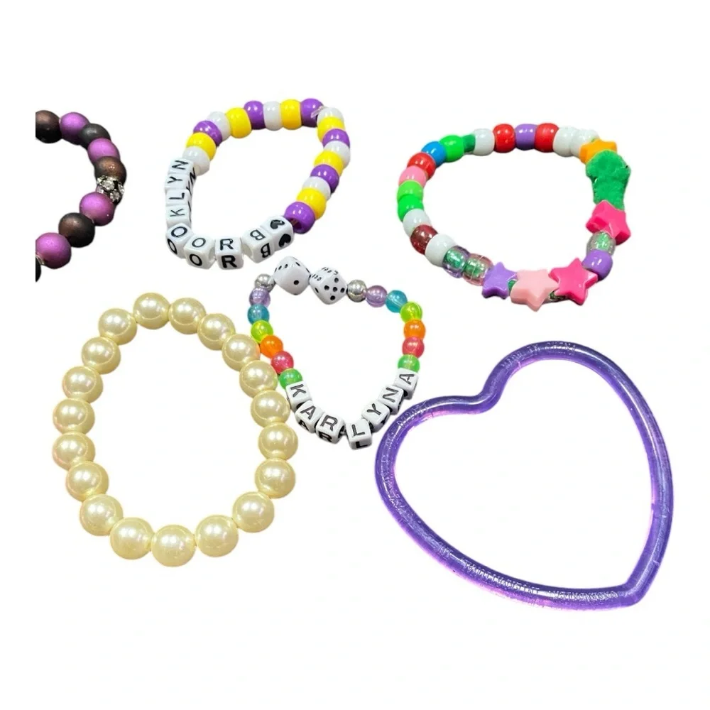 Colorful Kids Beaded Bracelet Set